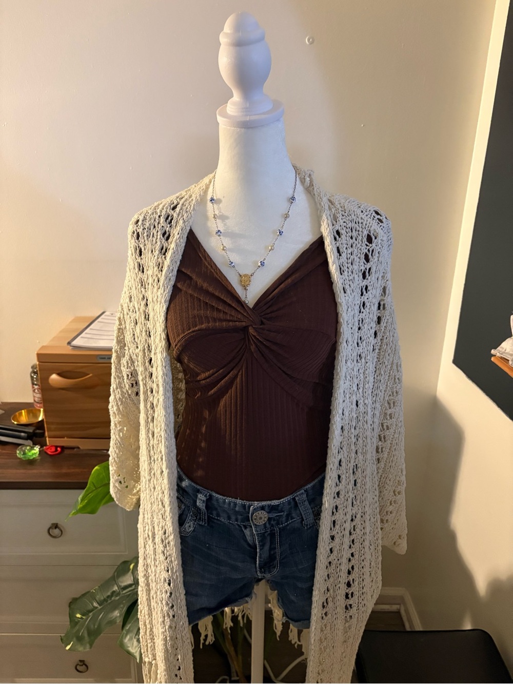 Brown Twist Front Body Suit